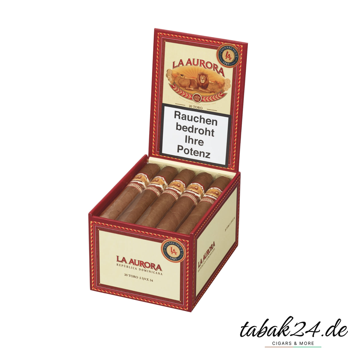 La Aurora Connecticut Toro im klassischen Format, mild und cremig