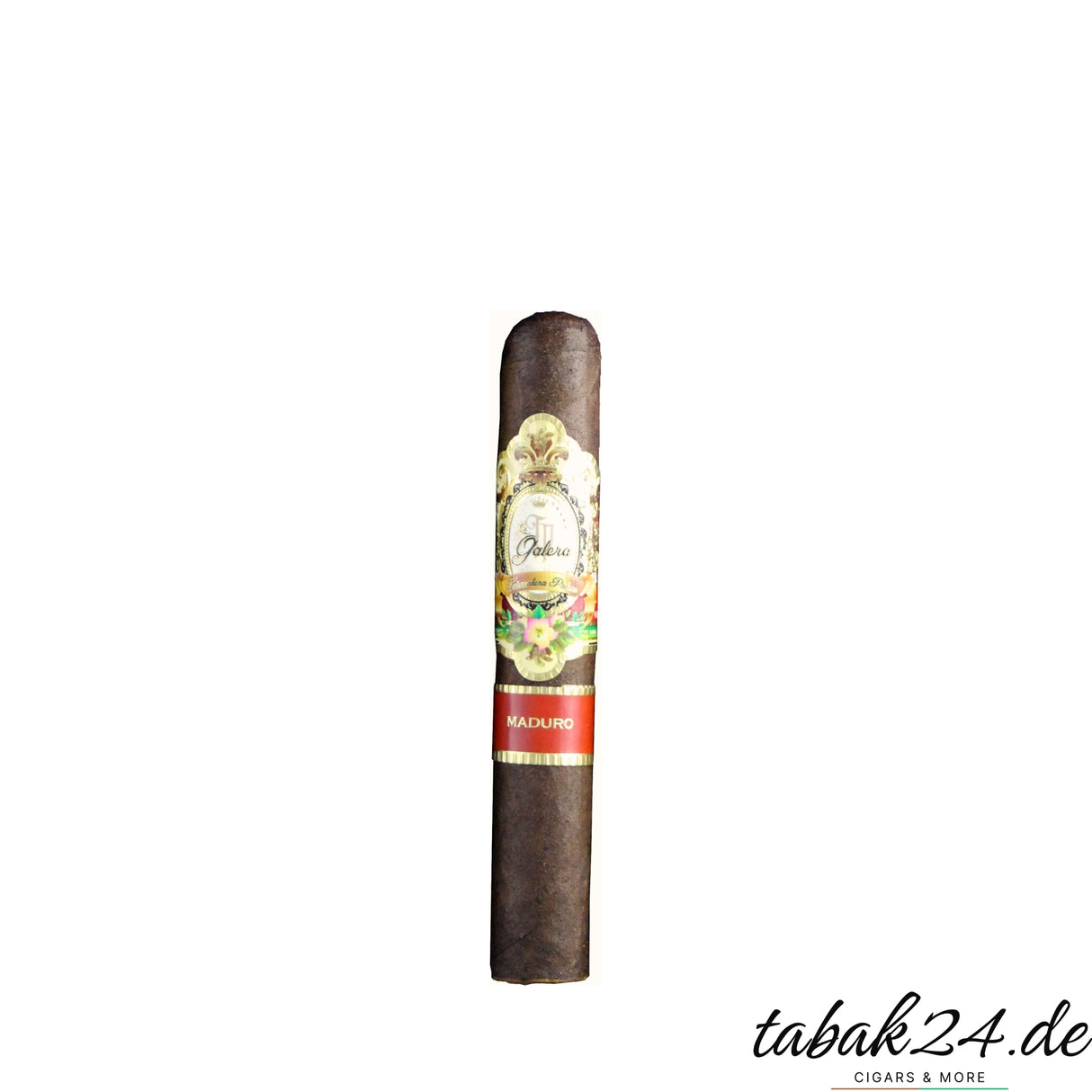 Einzelne La Galera Maduro Chaveta Robusto mit dunklem Deckblatt und rotem Zigarrenring