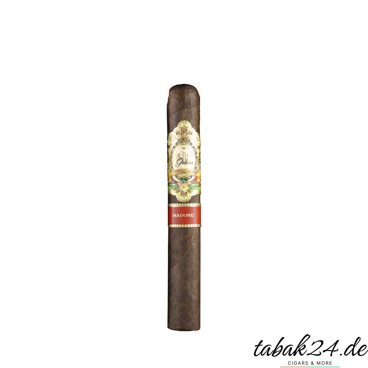 Einzelne La Galera Maduro El Lector Zigarre mit dunklem Deckblatt und rotem Ring