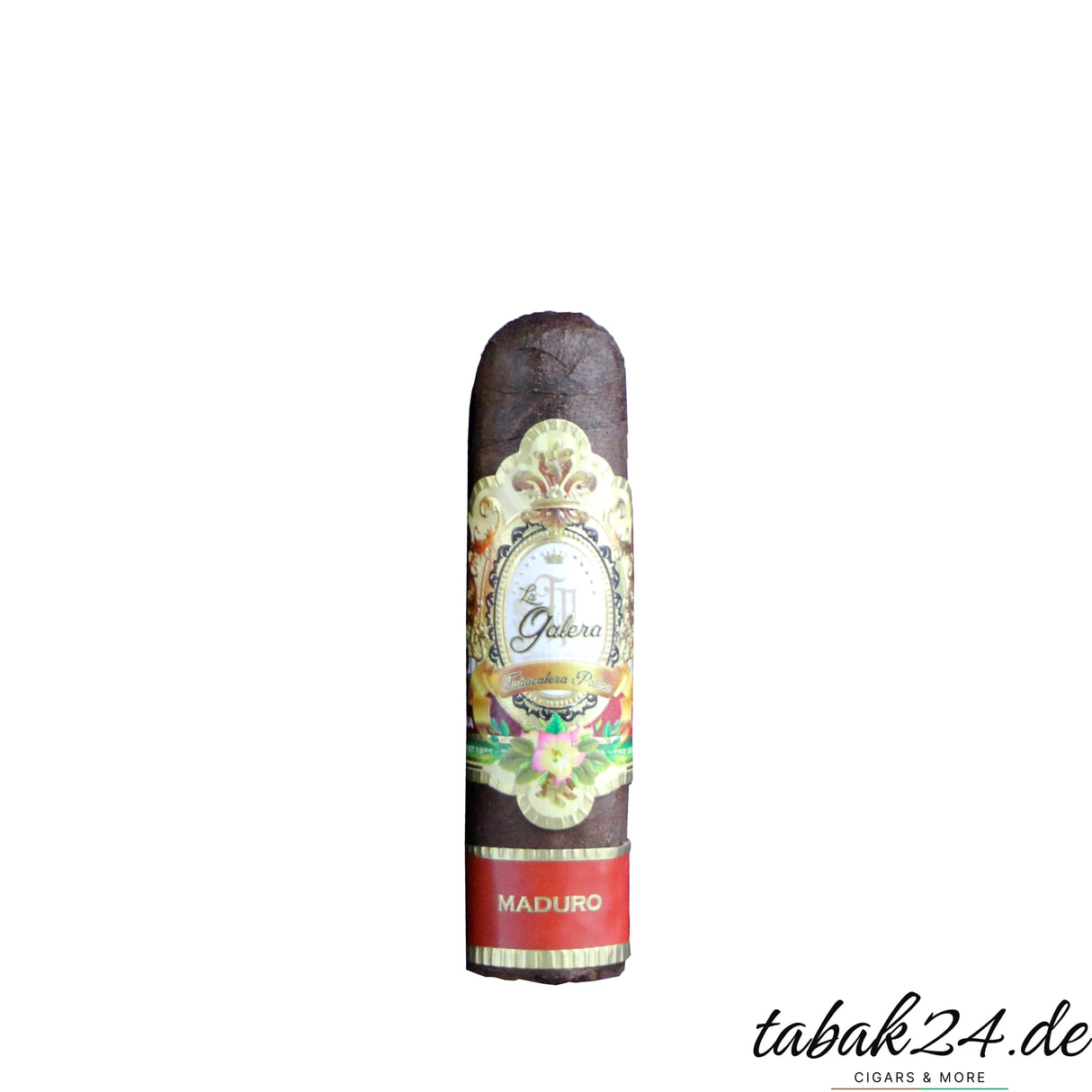 Einzelne La Galera Maduro Half Corona mit dunklem Deckblatt und rotem Ring