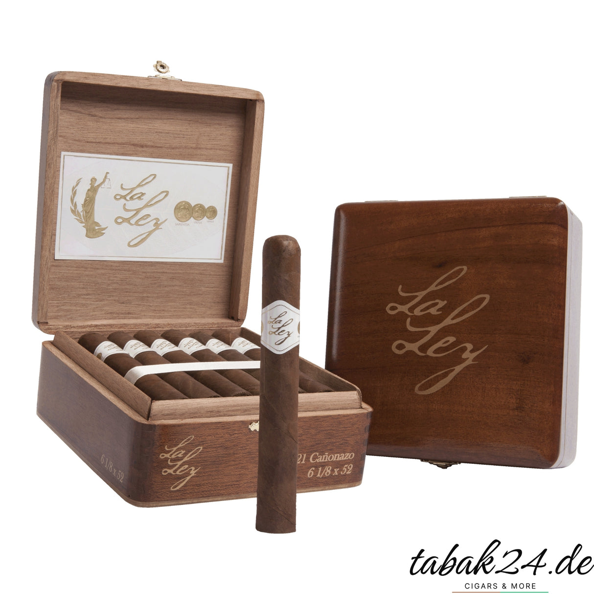 La Ley Canonazo Toro – geöffnete Kiste mit 21 eleganten Longfiller-Zigarren