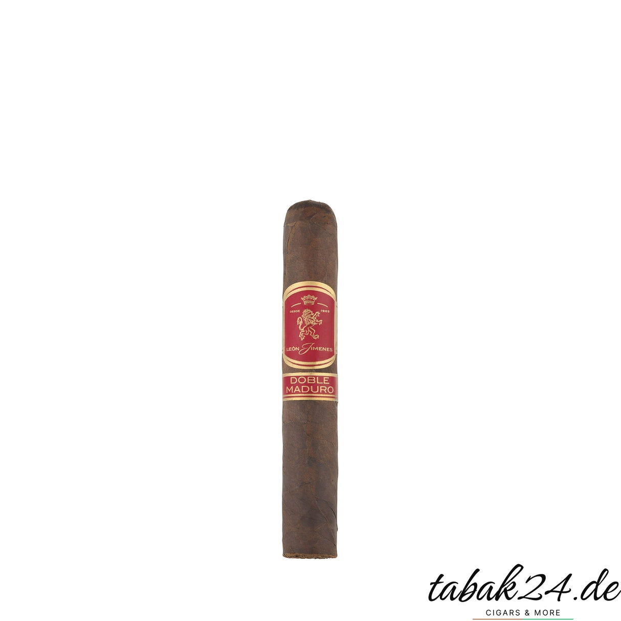 León Jimenes Doble Maduro Robusto einzelne Zigarre auf weißem Hintergrund