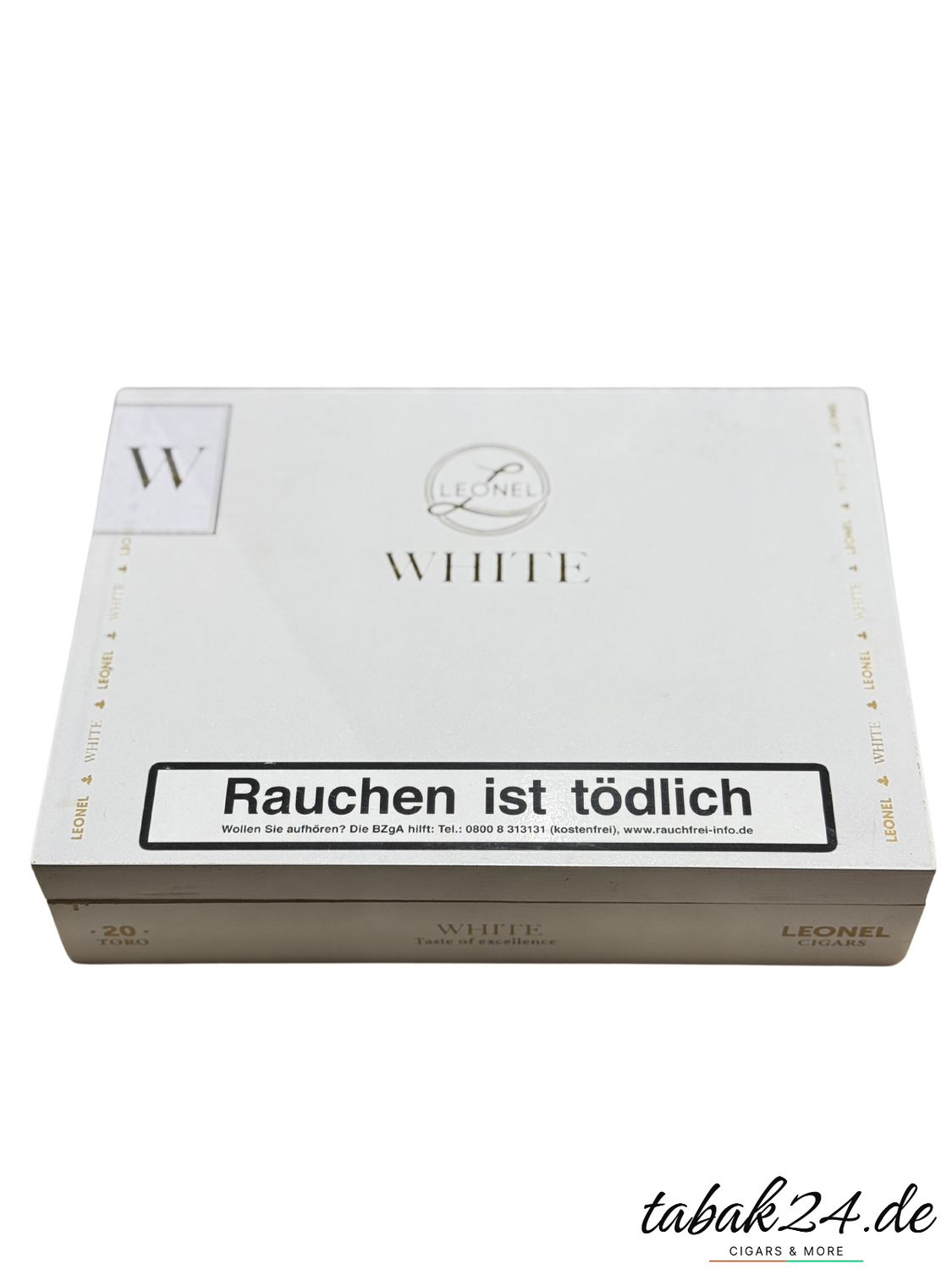Kiste mit 20 Leonel white Toro Zigarren