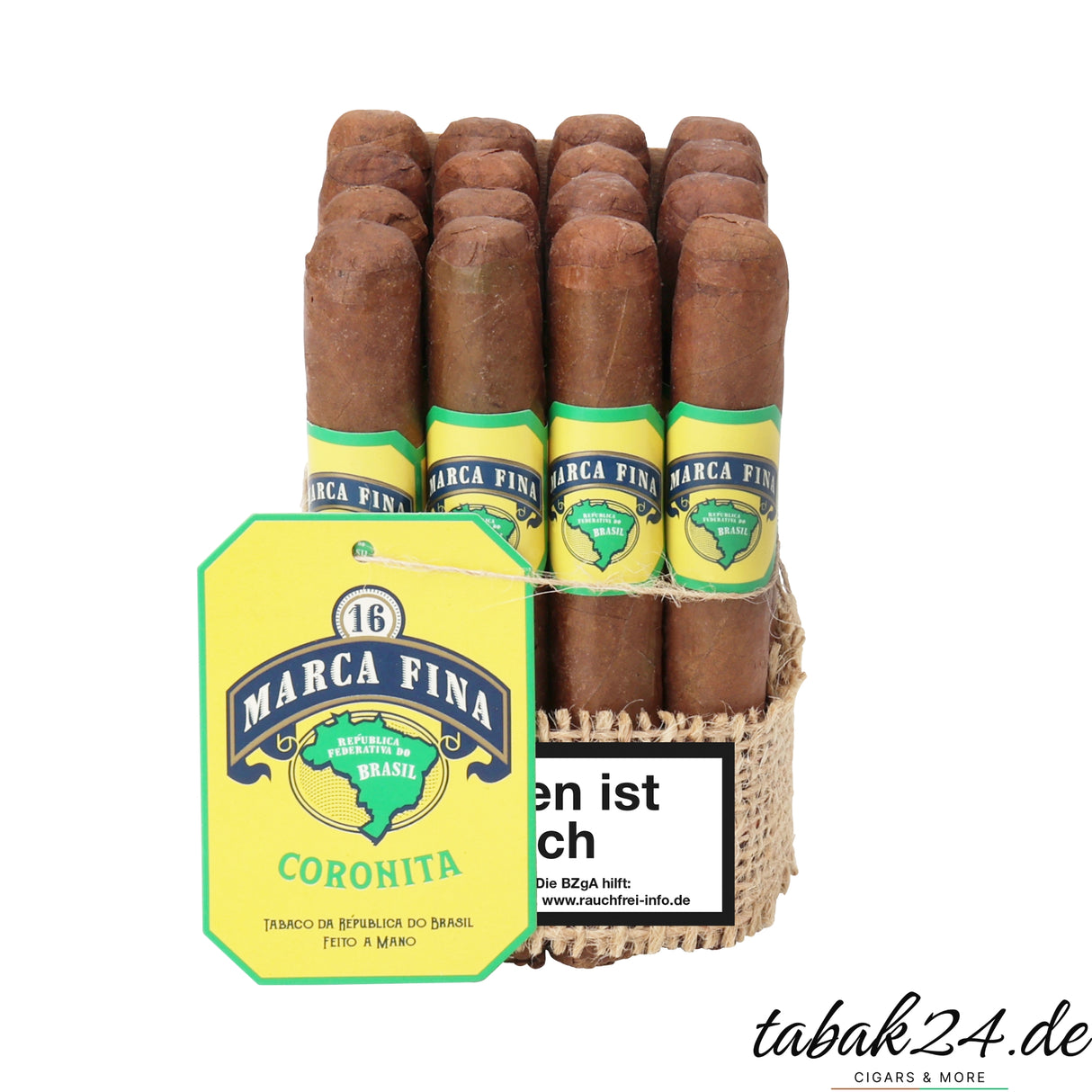 Marca Fina Brasil Coronita Zigarrenbundle vor weißem Hintergrund