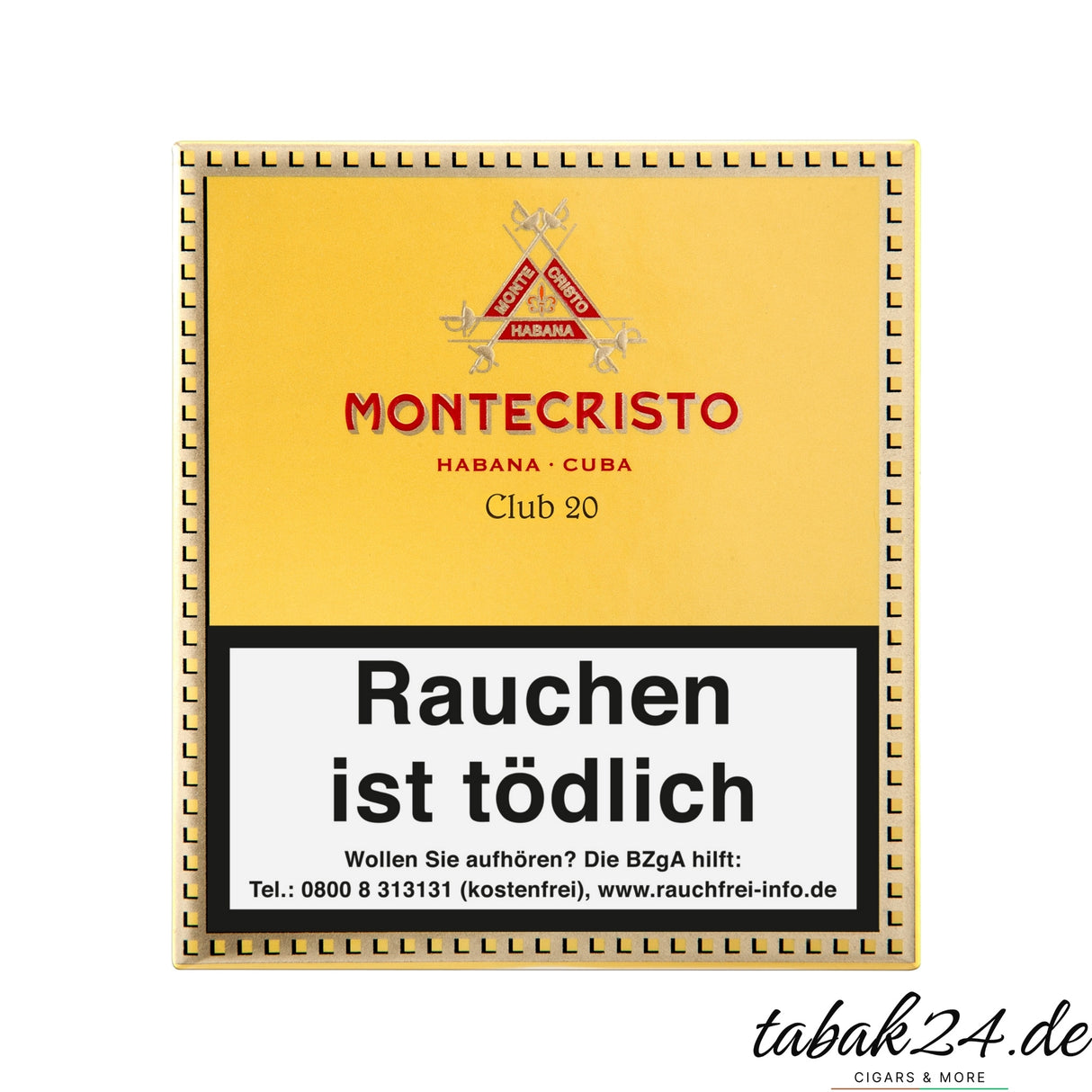 Montecristo Club 20 – kubanische Zigarillos mit würzigen & holzigen Aromen. Perfekt für kurze Genussmomente. Jetzt bei Tabak24.de entdecken!