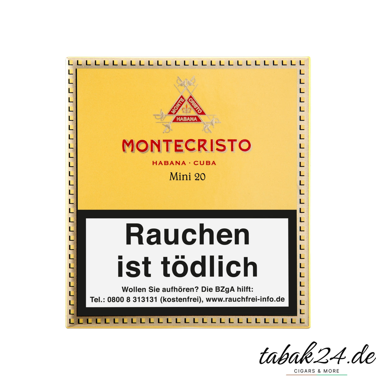 Montecristo Mini 20 – kubanische Zigarillos mit würzigen & holzigen Aromen. Kleines Format, kurzer Genuss.