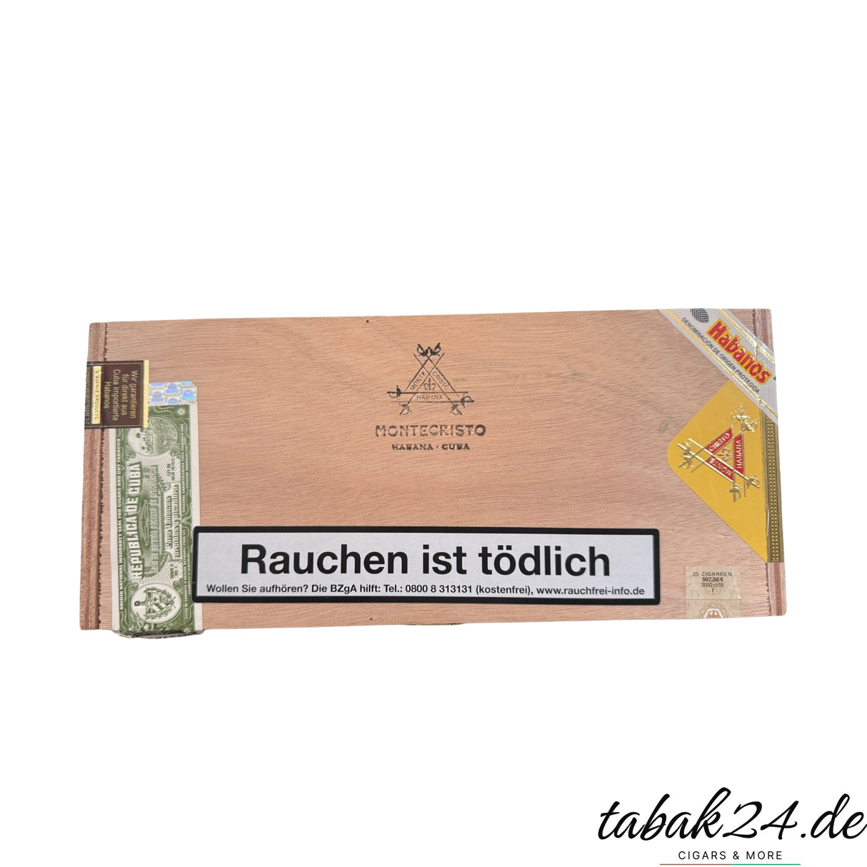 Montecristo Petit Edmundo 25er Kiste aus Holz mit Habanos-Siegel