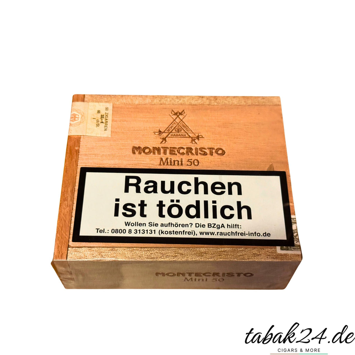 Würzige Montecristo Mini Cigarillos in der 50er Holzkiste