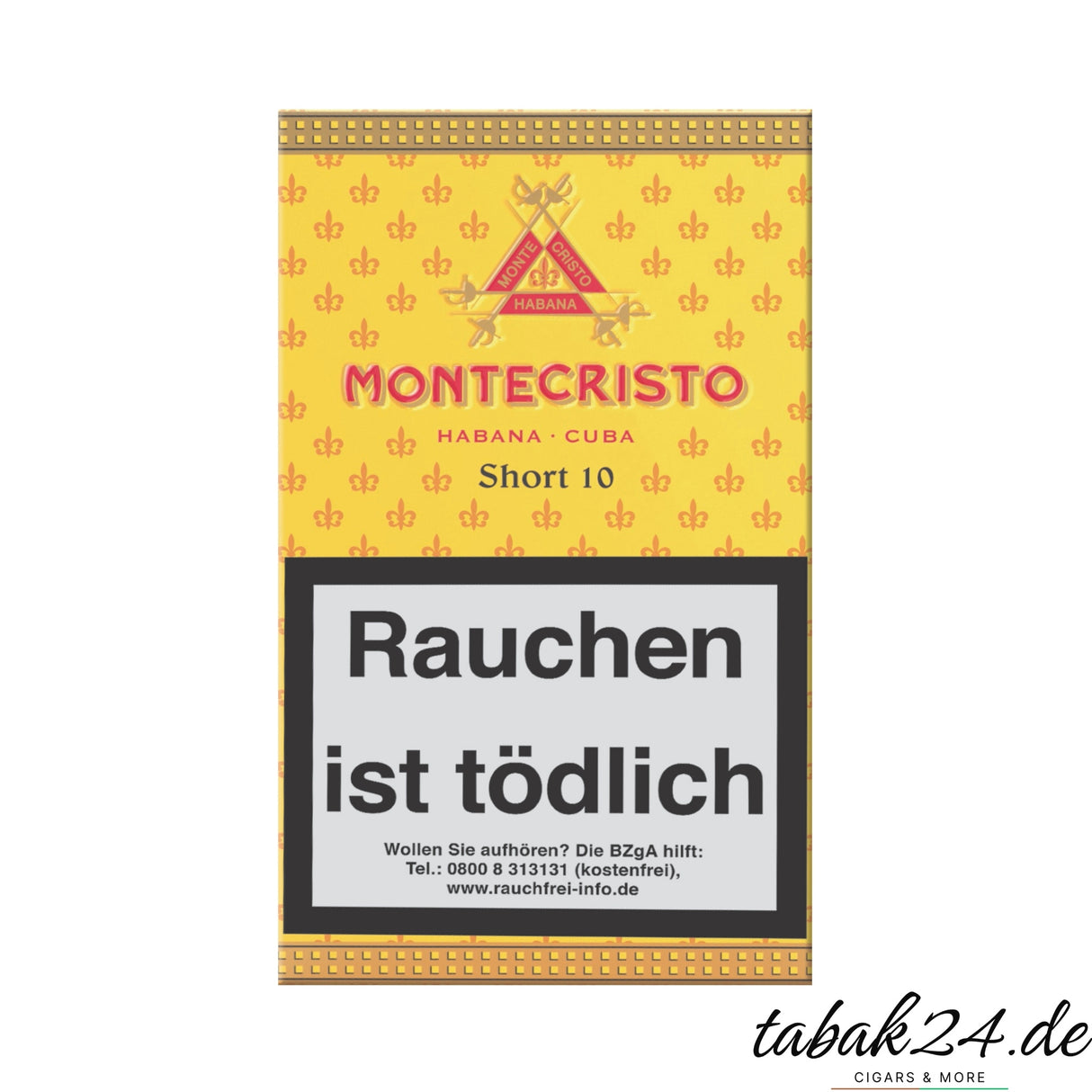 Montecristo Short 10 – kubanische Zigarillos mit Holz-, Kakao- und Ledernoten, perfekt für kurze Genussmomente.