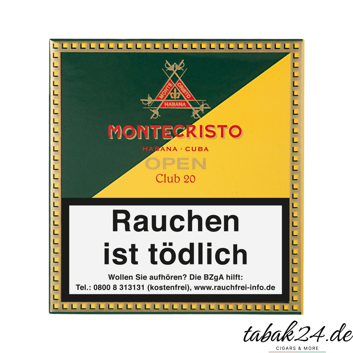 Montecristo Open Club – milde kubanische Zigarillos mit Noten von Holz, Nüssen & Kakao. Perfekt für kurze Genussmomente.