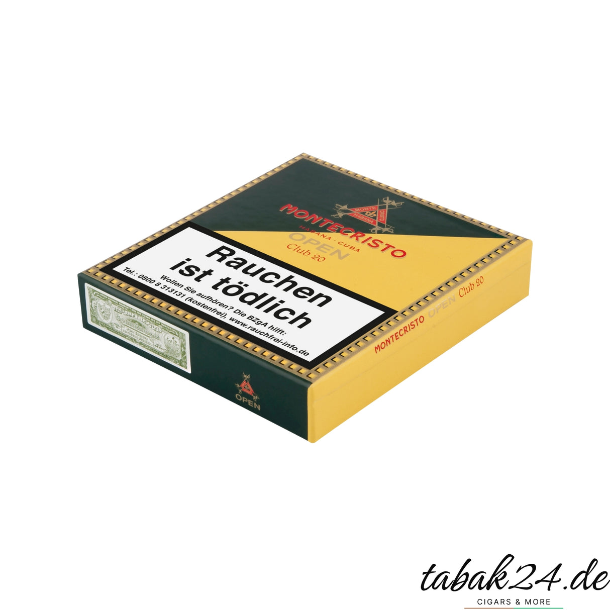 Montecristo Open Club – milde Cuba Cigarillo mit Noten von Holz, Nüssen & Kakao. Perfekt für kurze Genussmomente.