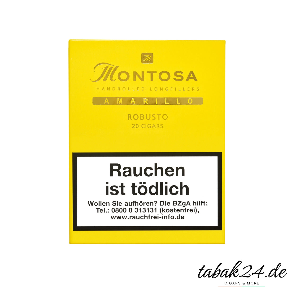 Montosa Amarillo Robusto 20er Zigarrenkiste mit Warnhinweis