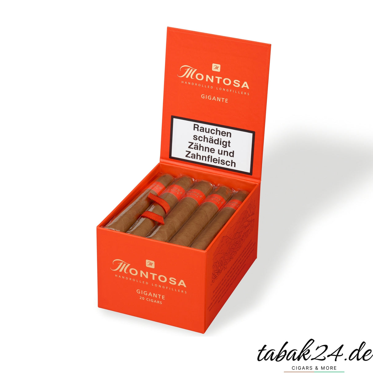 Montosa Claro Gigante Zigarrenkiste geöffnet mit 20 Longfillern