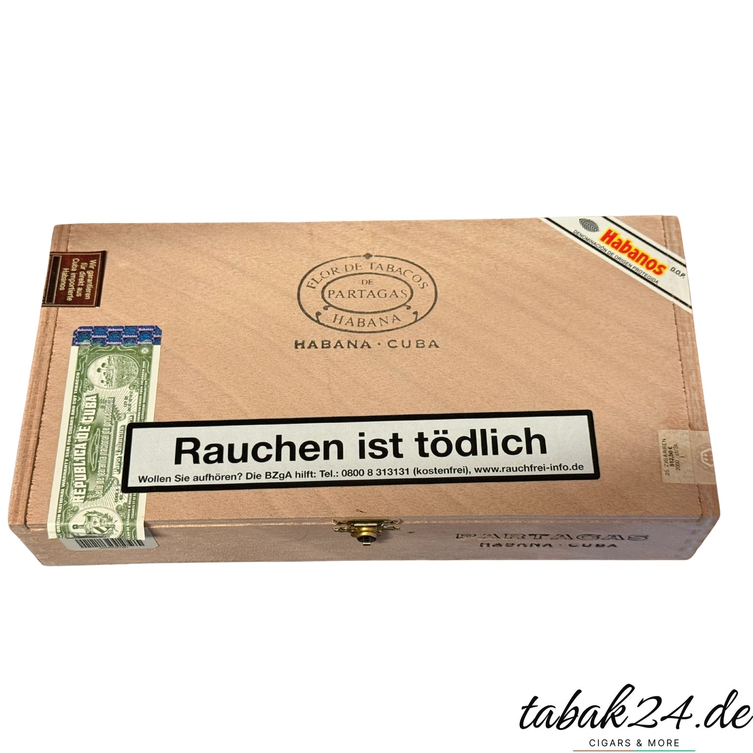 Partagás Serie D No. 4 Zigarrenkiste mit kubanischem Siegel