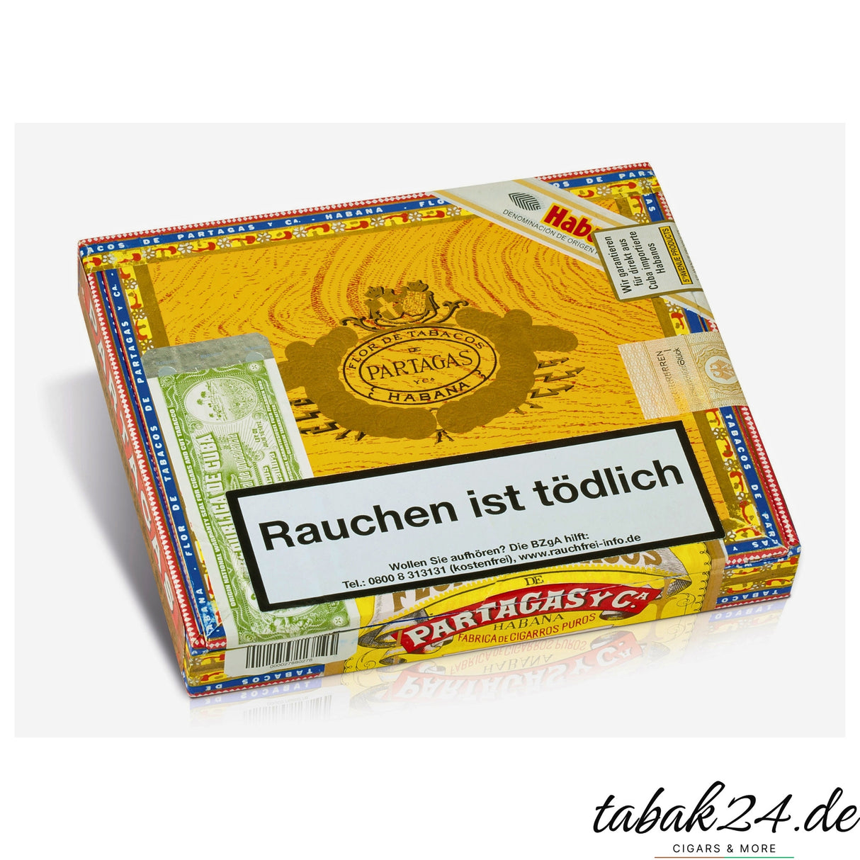 Partagás Mille Fleurs 10er-Kiste mit klassischem gelben Partagás-Design