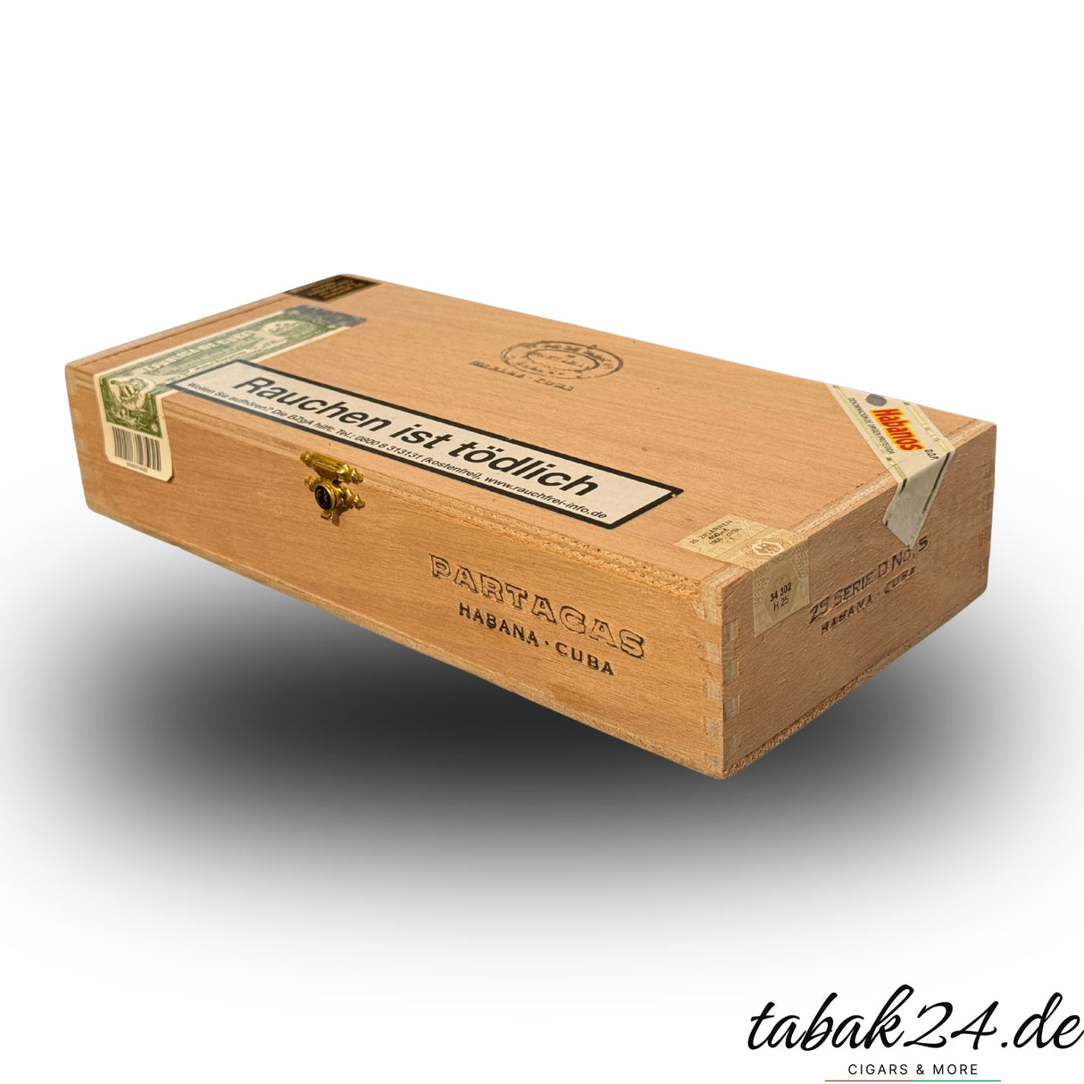 Partagás Serie D No. 5 25er Kiste im Seitenblick