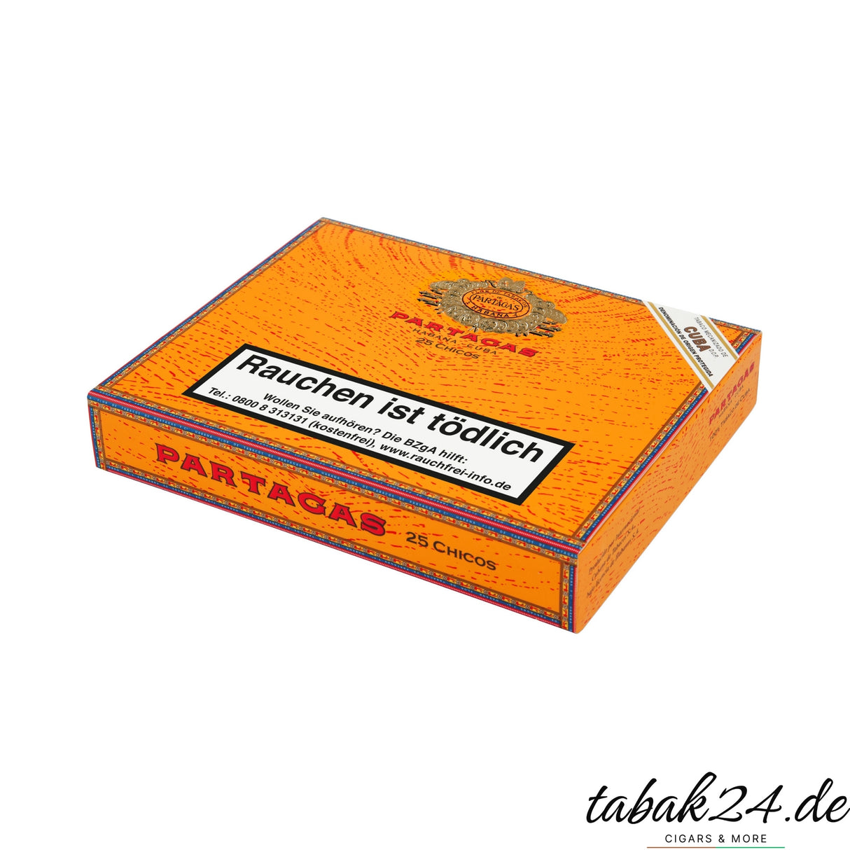 Partagás Classic Chicos 25 – kubanische Zigarillos mit würzigen, erdigen und holzigen Aromen für intensiven Rauchgenuss.