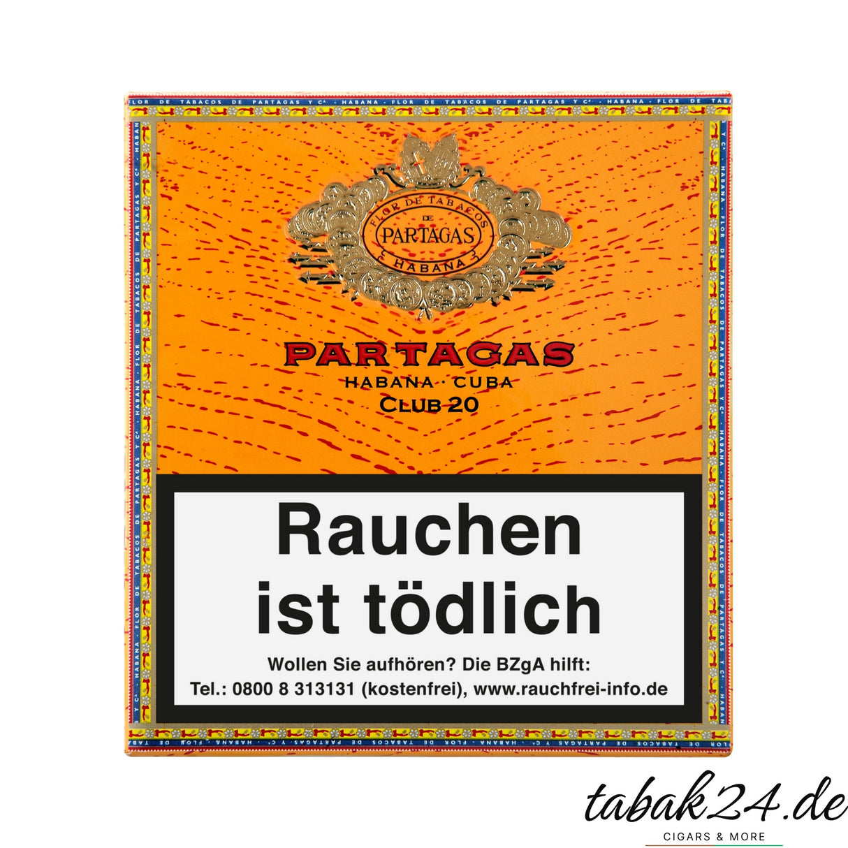 Partagás Club 20 – kräftige kubanische Zigarillos mit würzigen, erdigen und ledrigen Aromen für intensiven Genuss.