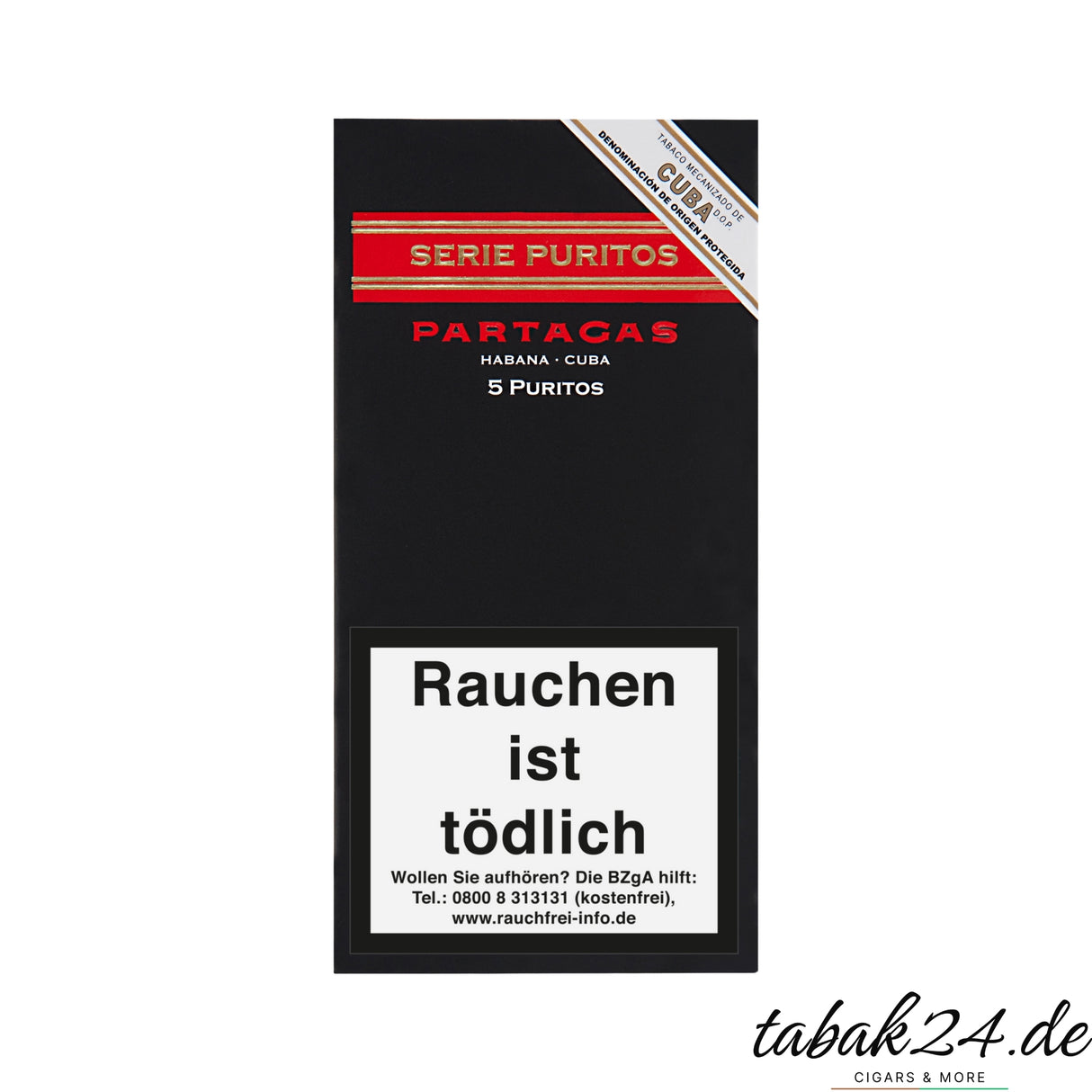 Partagás Serie Puritos 5 – kräftige kubanische Zigarillos mit würzigen, erdigen und ledrigen Aromen für intensiven Genuss.