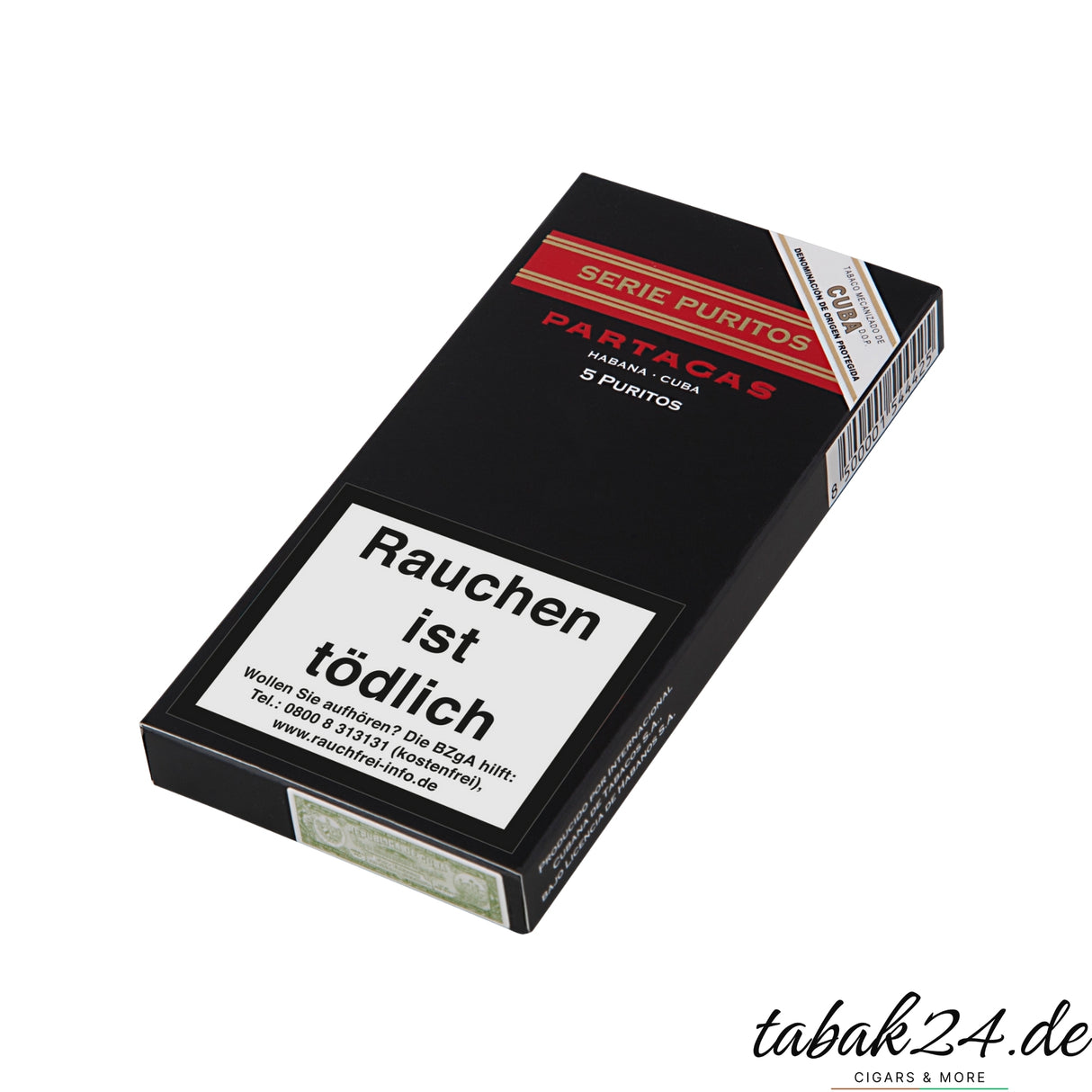 Partagás Serie Puritos 5 – kräftige kubanische Zigarillos mit würzigen, erdigen und ledrigen Noten für intensiven Rauchgenuss.