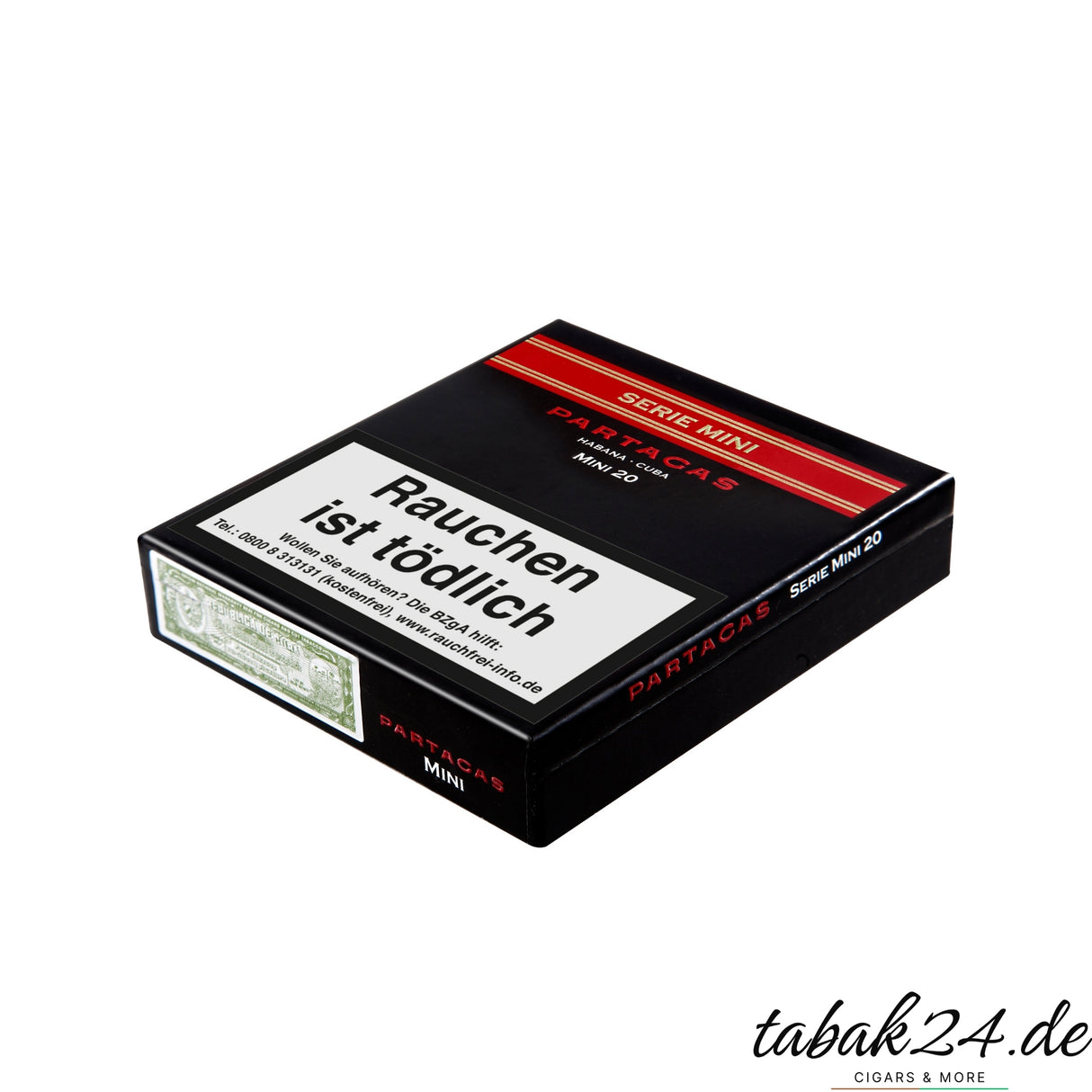 Partagás Serie Mini 20 – kräftige kubanische Zigarillos mit würzigen, erdigen und ledrigen Aromen für kurze Genussmomente.