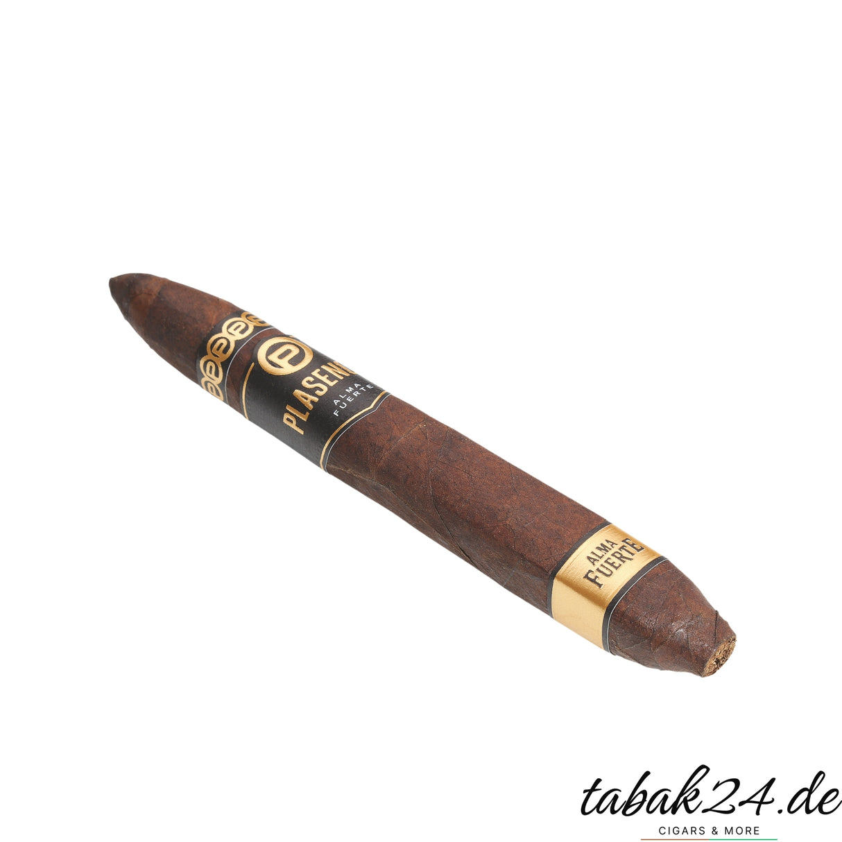 reigestellte Plasencia Alma Fuerte Salomón mit dunklem Deckblatt und Goldbanderole