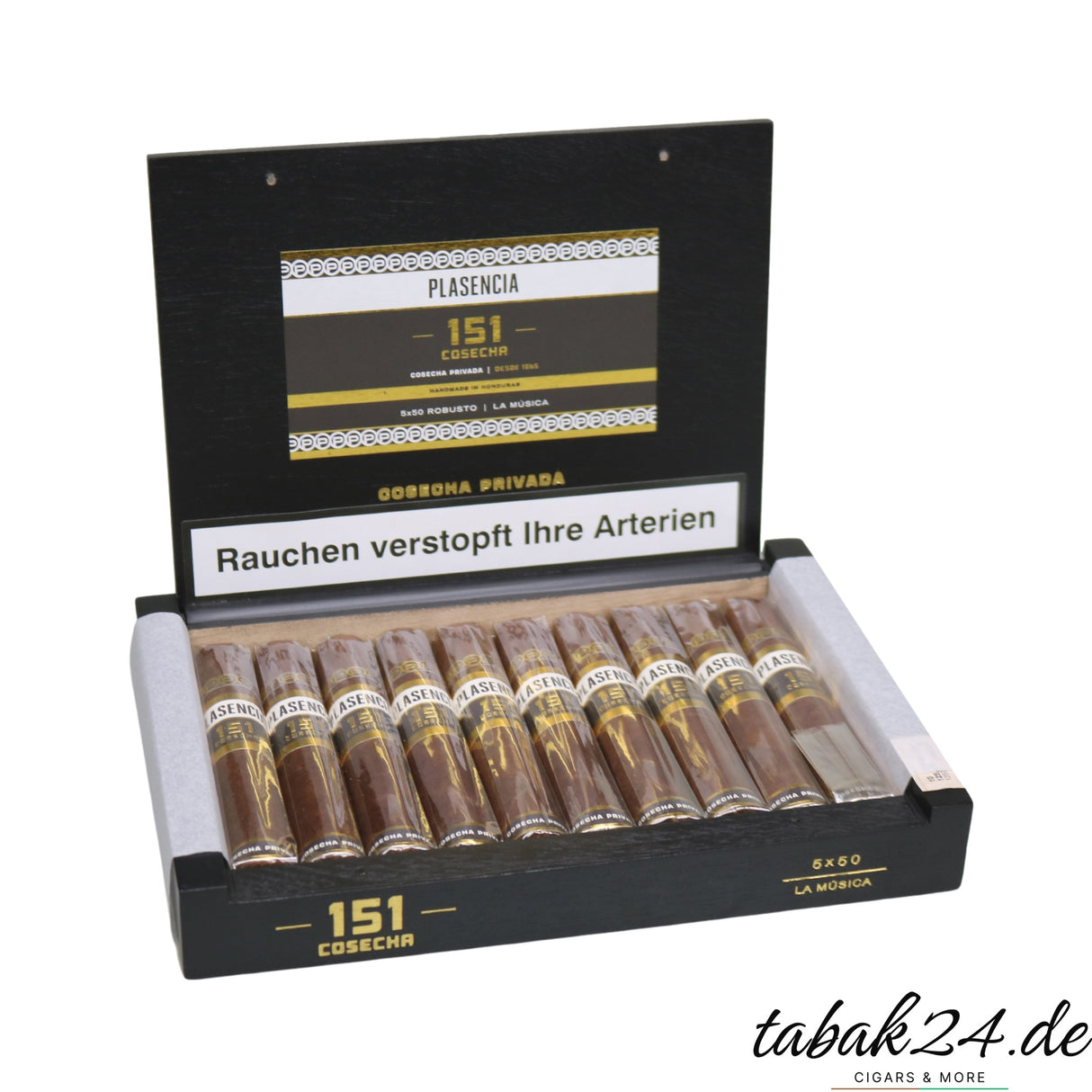Offene Plasencia Cosecha 151 Robusto Kiste mit 10 Zigarren in Cellophan