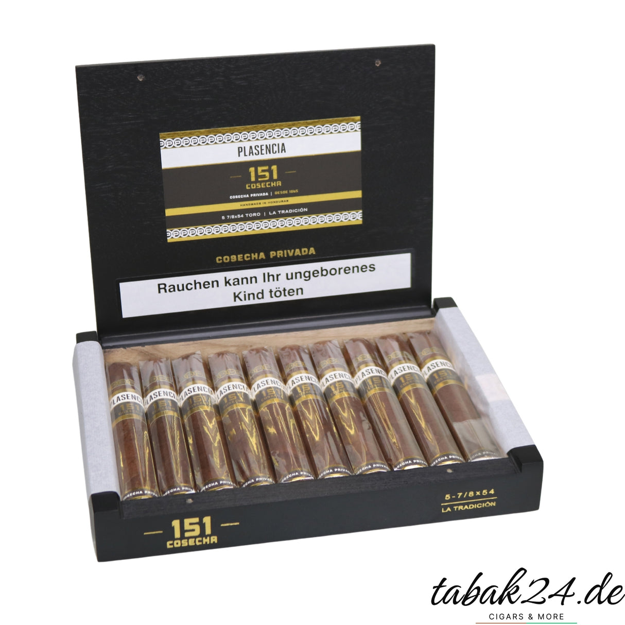 Offene Plasencia Cosecha 151 Robusto Kiste mit 10 Zigarren in Cellophan
