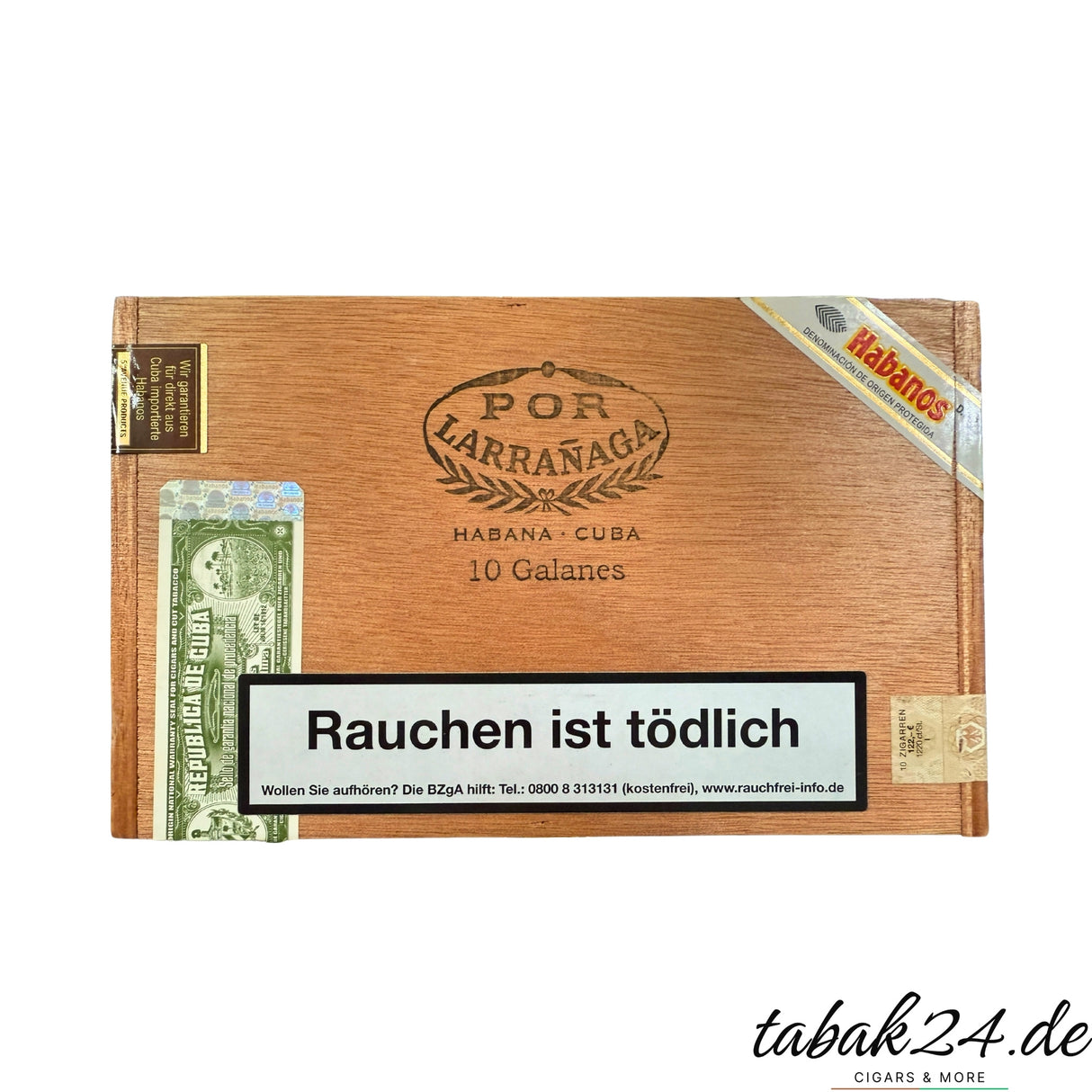 Kiste mit 10 kubanischen Por Larranaga Galanes Cigars