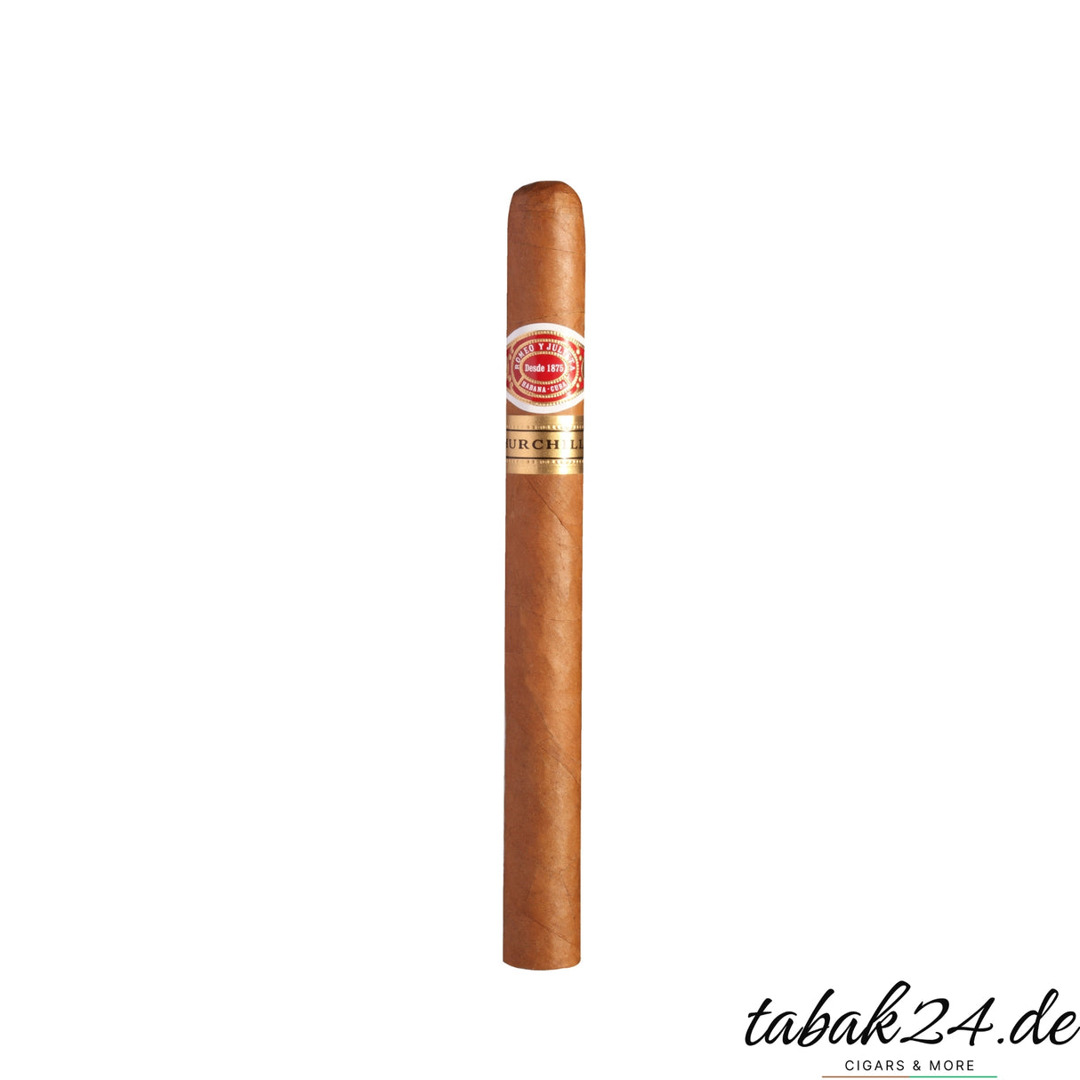 Romeo y Julieta Churchill – elegante, mittelkräftige Zigarre mit Aromen von Holz, Leder und floralen Noten. Jetzt auf Tabak24.de entdecken!