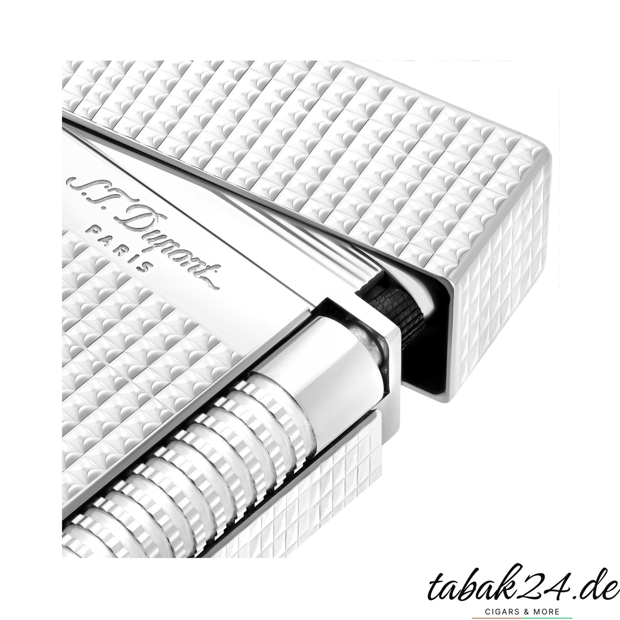 S.T. Dupont Le Grand Diamond Head Palladium Feuerzeug Detail