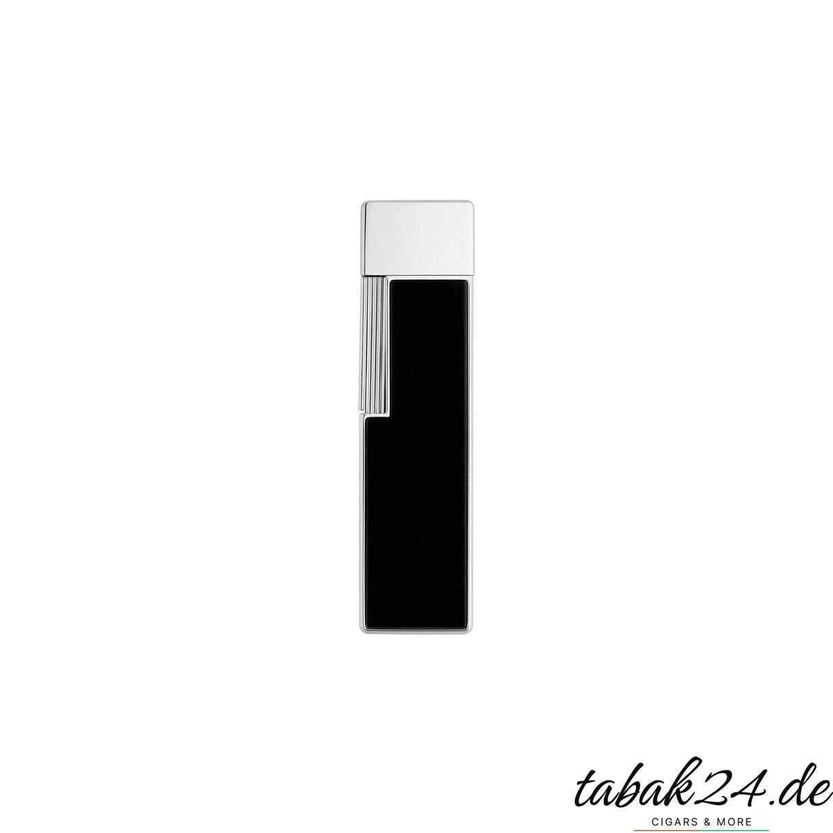 S.T. Dupont Twiggy schwarz silber Rückseite Metallfinish