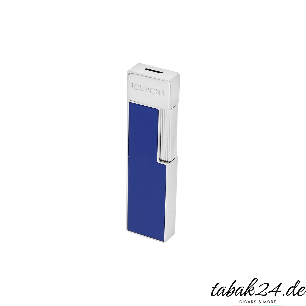 S.T. Dupont Twiggy blau silber Jet-Flammen Feuerzeug