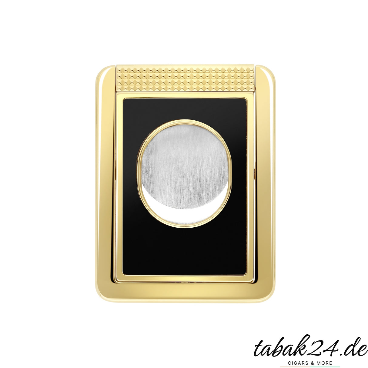 S.T. Dupont XX Cigar Stand Cutter schwarz gold Zigarrencutter mit Stand Rückseite