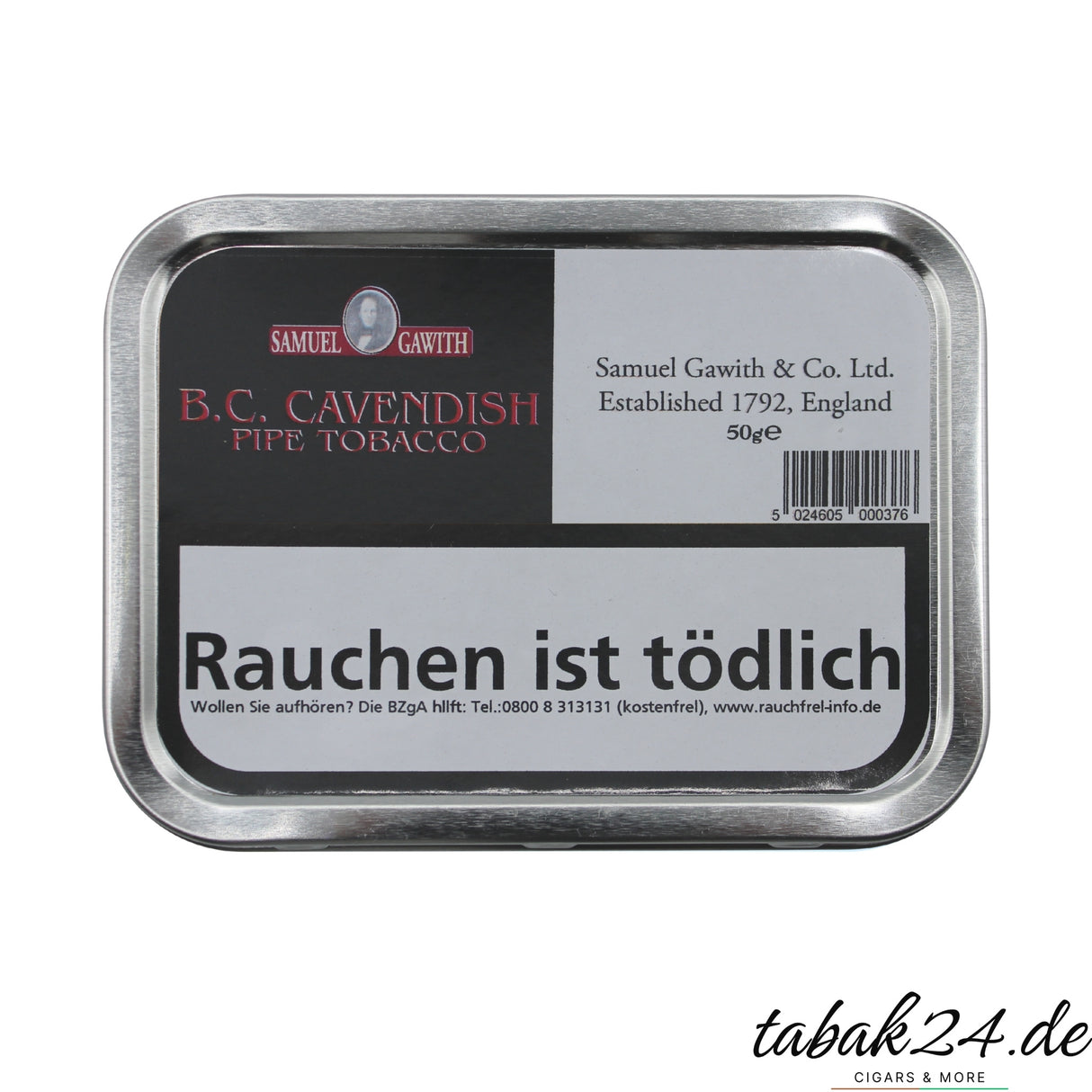 Samuel Gawith B.C. Cavendish Pfeifentabak – 50g Dose