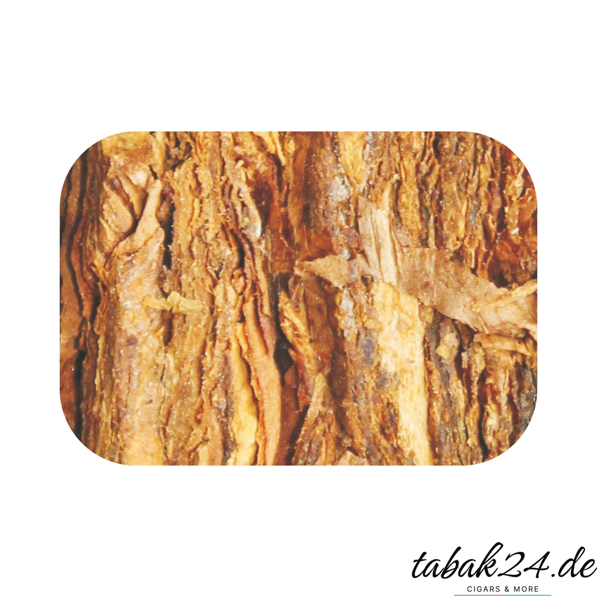 Best Brown Flake Tabak, helle Virginia-Flakes in Nahaufnahme