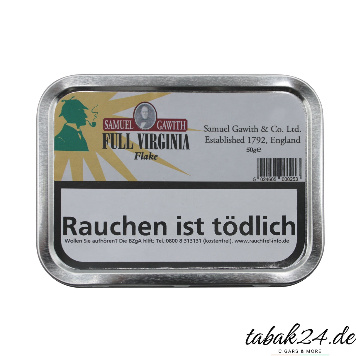 Samuel Gawith Full Virginia Flake Pfeifentabak, 50 Gramm Dose