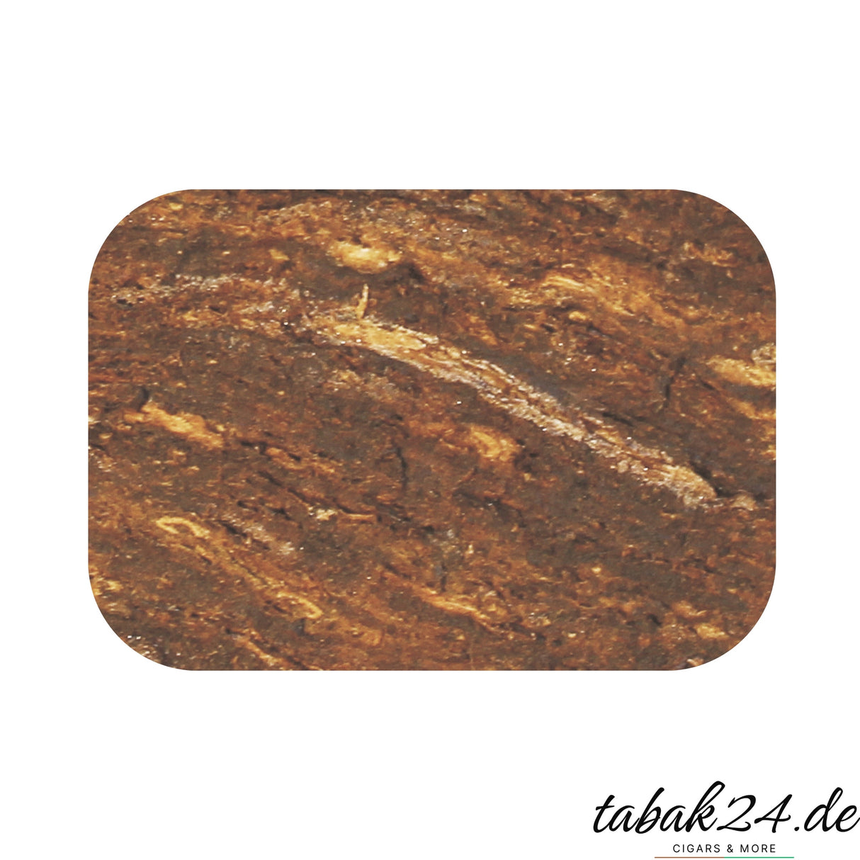 Navy Flake Tabak, braune Flake-Scheiben in Nahaufnahme