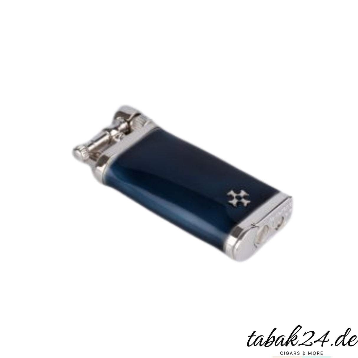 Sillem's Old Boy Pfeifenfeuerzeug 1186B Emaille Blau – Schrägansicht