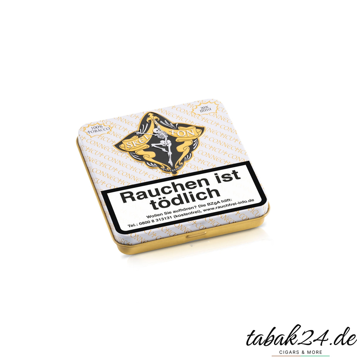 Skel Ton Connecticut Mini Zigarillos Metall-Etui