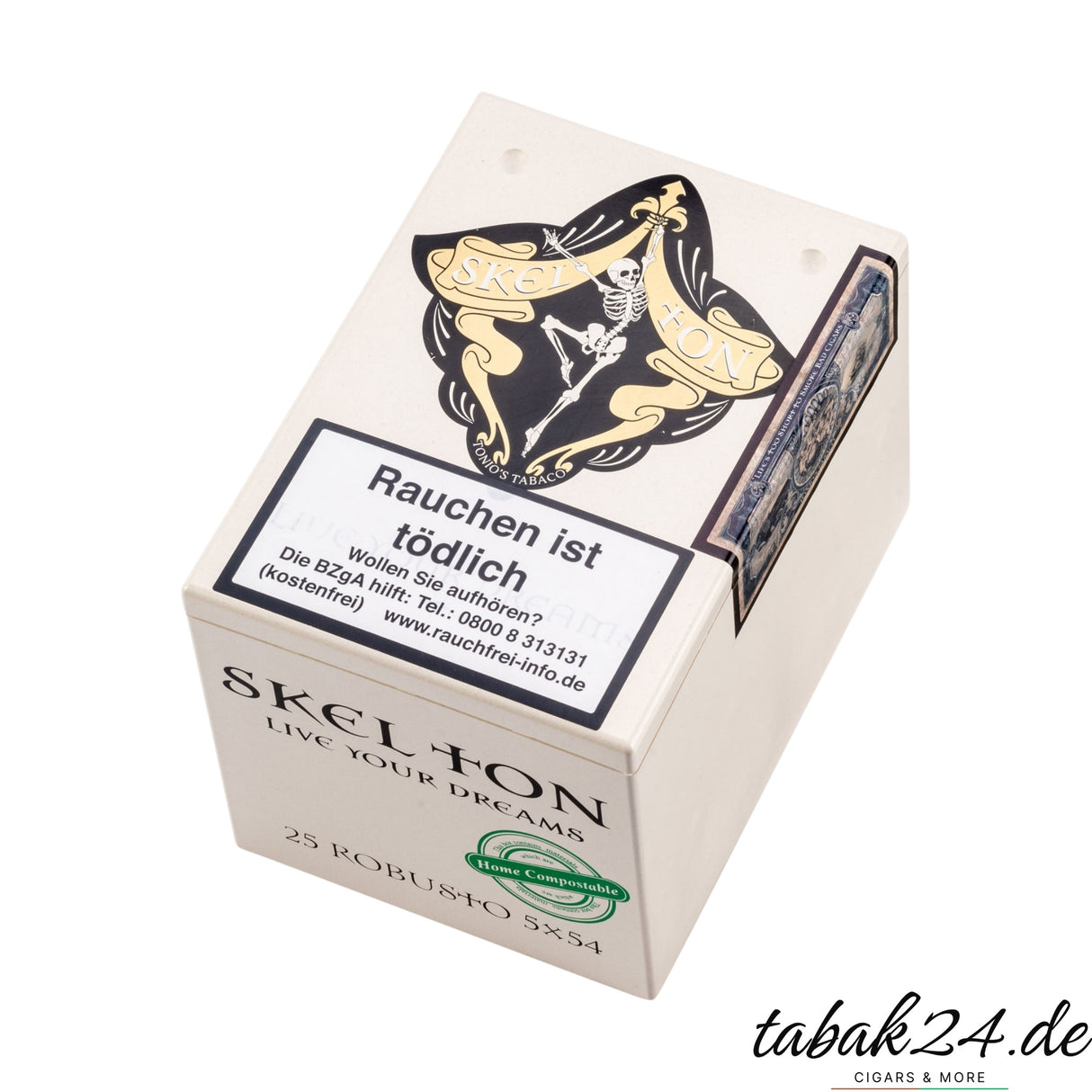 Skel Ton Live Your Dreams Robusto Zigarrenkiste, geschlossen
