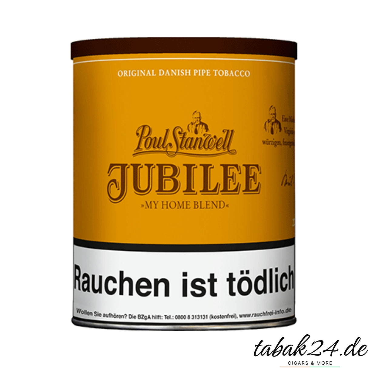 Stanwell Jubilee 100g Dose mit goldbraunem Label und Poul Stanwell Schriftzug