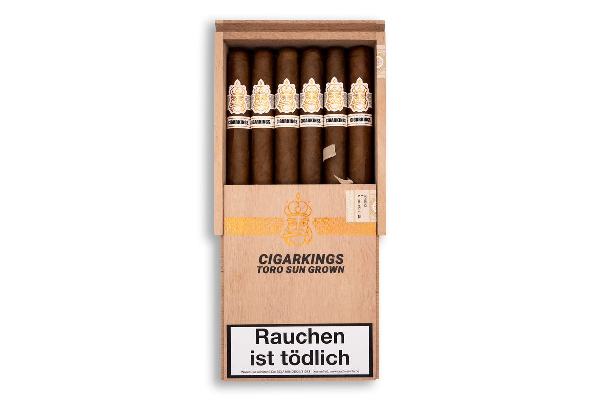 CigarKings Toro Sun Grown Zigarre – handgerollte Premium Zigarre aus Nicaragua mit Ecuador Sun Grown Deckblatt