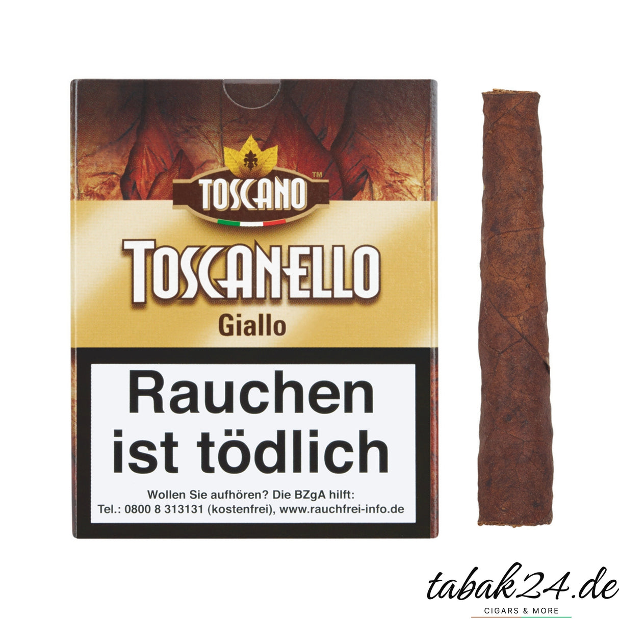 Toscanello Giallo Vaniglia – mild aromatisierte Short-Zigarre mit Vanille