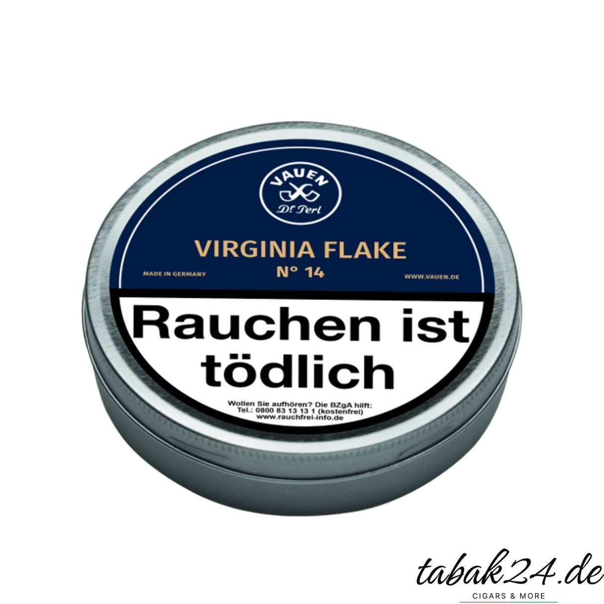 VAUEN Virginia Flake No. 14 Pfeifentabakdose mit klassischem Design