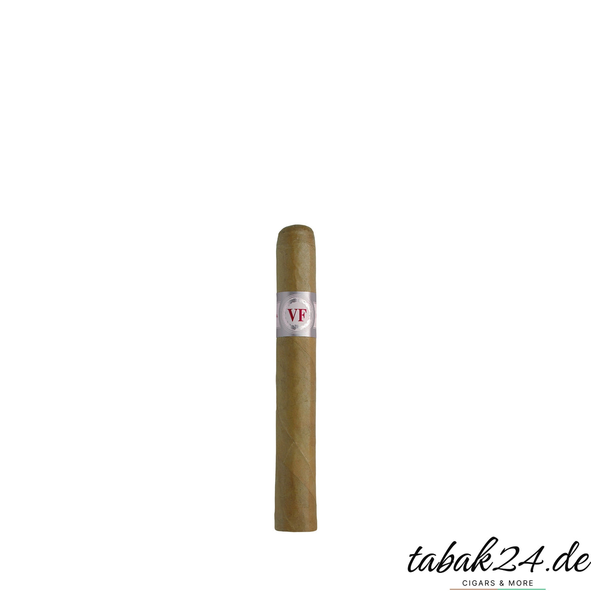 Vegafina Classic Coronita Einzelzigarre mit silbernem Ring auf Weiß