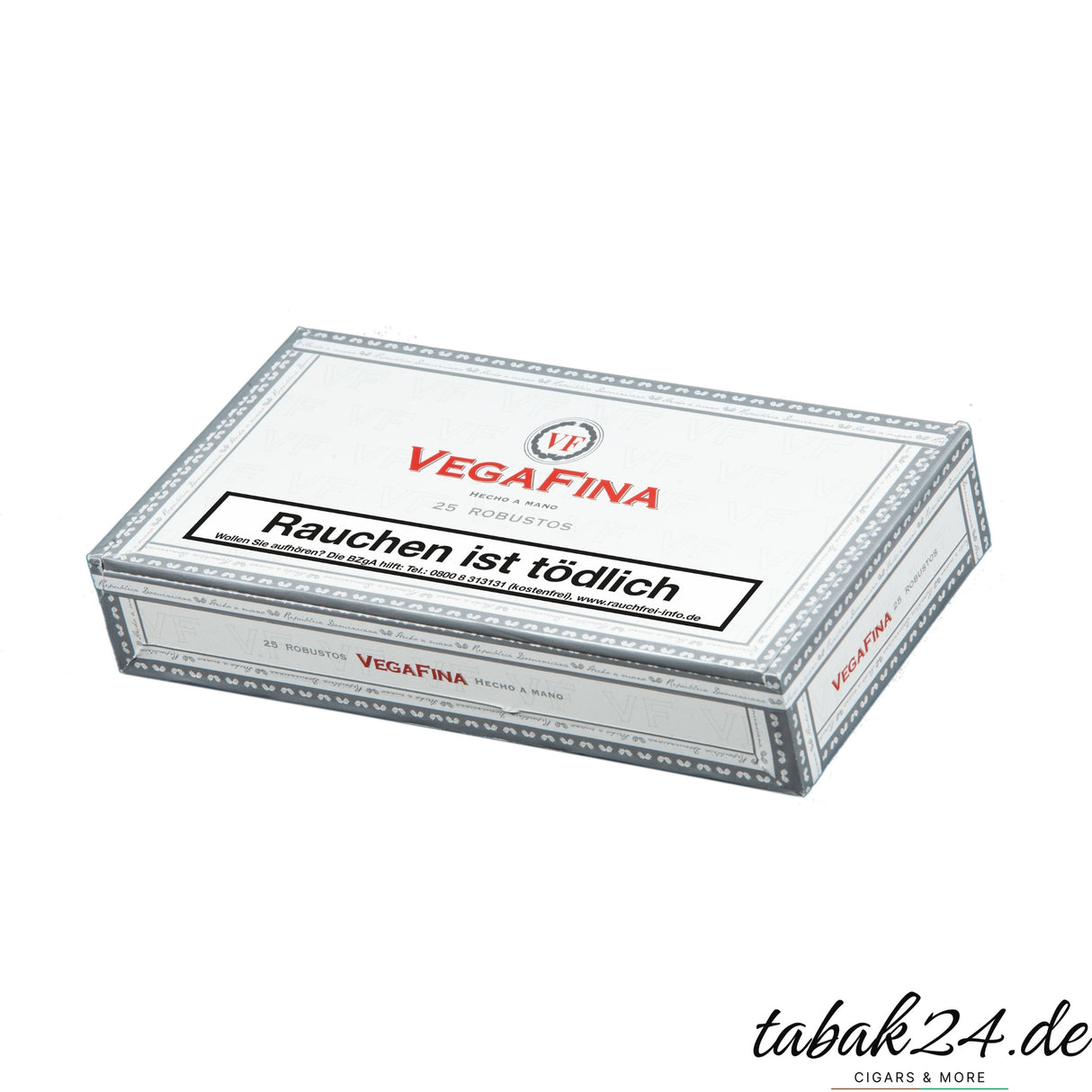 Vegafina Classic Robusto Kiste mit 25 Zigarren, elegant geschlossen
