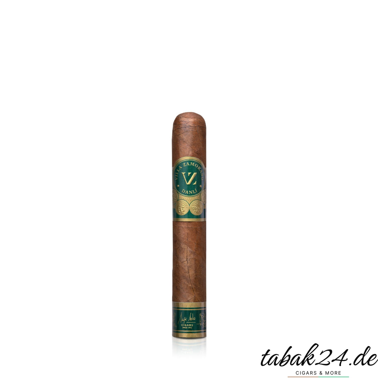 Villa Zamorano Danlí Robusto Zigarre mit grün-goldenem Ring