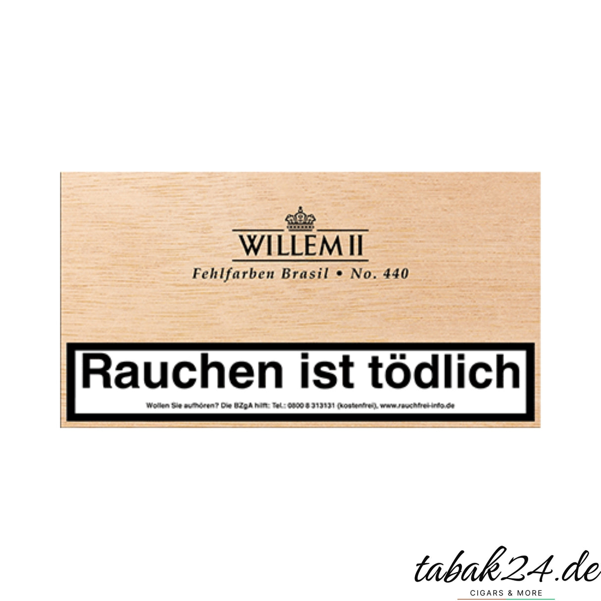 Zigarrenkiste Willem II Fehlfarben Brasil No. 440 aus Holz