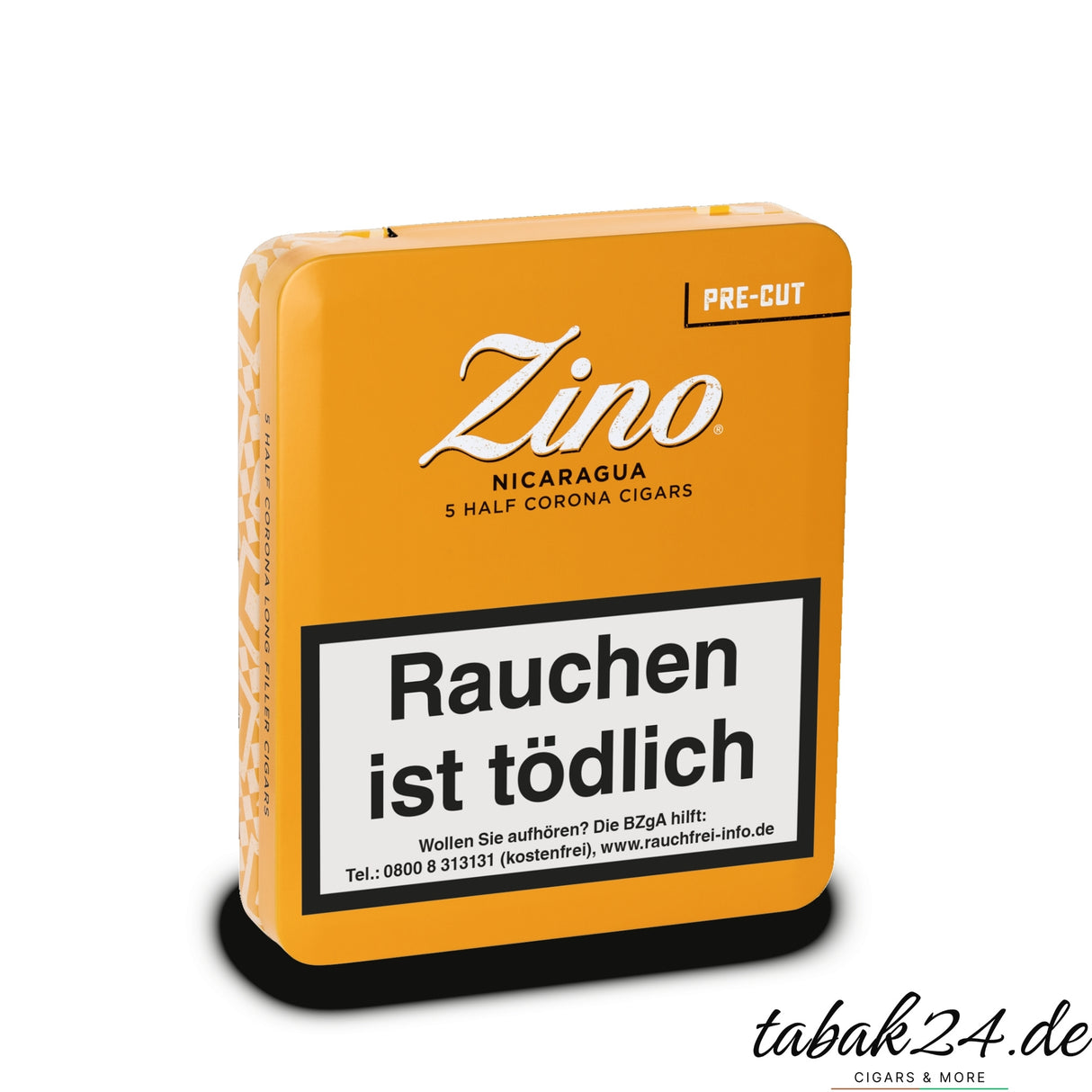 Zino Half Corona 5er Dose, seitlich schräg fotografiert